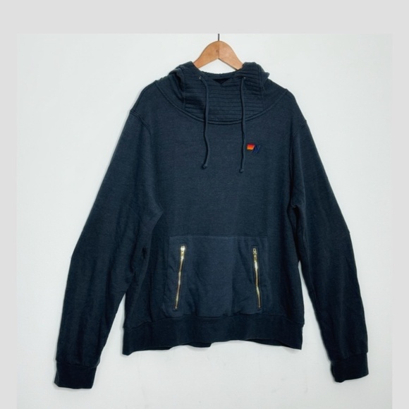 Aviator Nation Ninja Hoodie Sweatshirt Charcoal Grey Front Zip Pockets Size XL - Picture 14 of 16